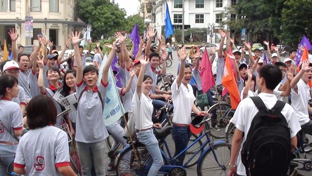 ຫວຽດນາມ ໂຮມຊຸມນຸມຕອບສະໜອງ ວັນໂລກບໍ່ມີຢາສູບ